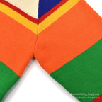 1990's J.CREW MULTI WIDE BORDER WOOL SWEATER... XL