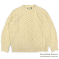 OLD IRISFREE WOOL HAND KNIT ARAN SWEATER...
