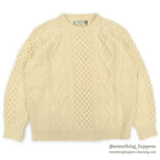 OLD IRISFREE WOOL HAND KNIT ARAN SWEATER...