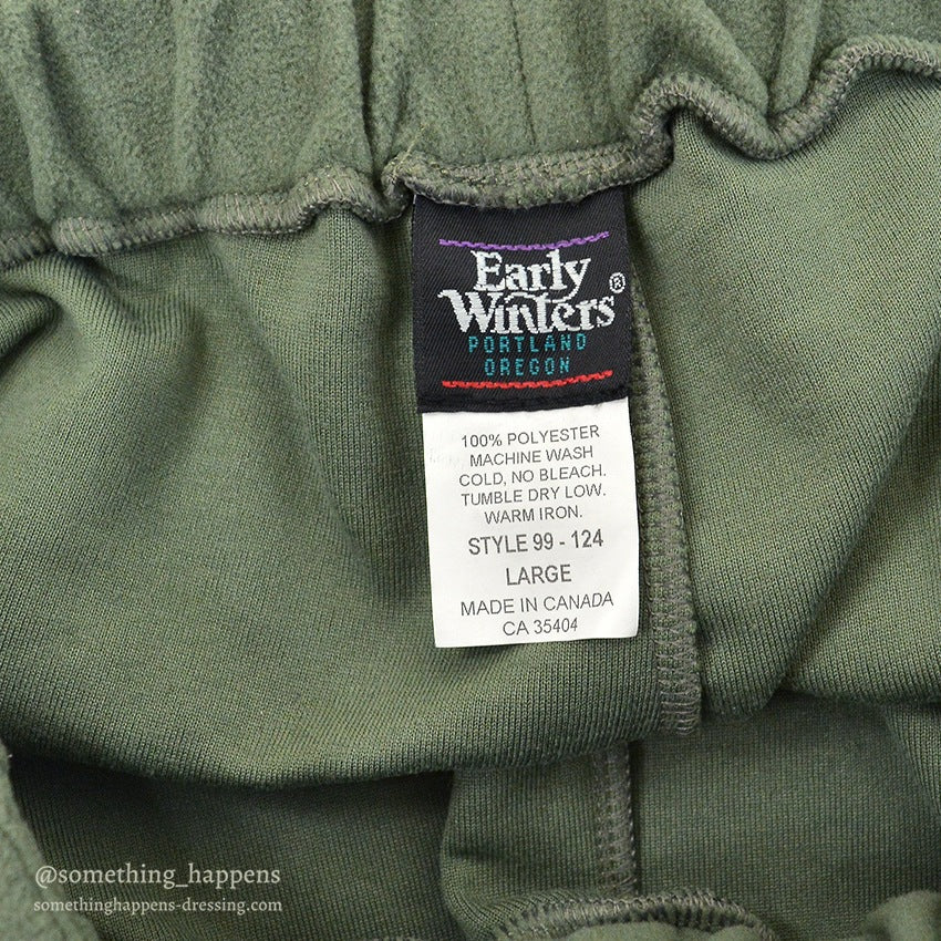 DEADSTOCK EARLY WINTERS FLEECE PANTS SAGE... L