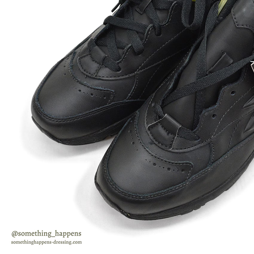 1990's DEADSTOCK REEBOK REJUVENATION BLACK LEATHER SHOES... 27.0cm