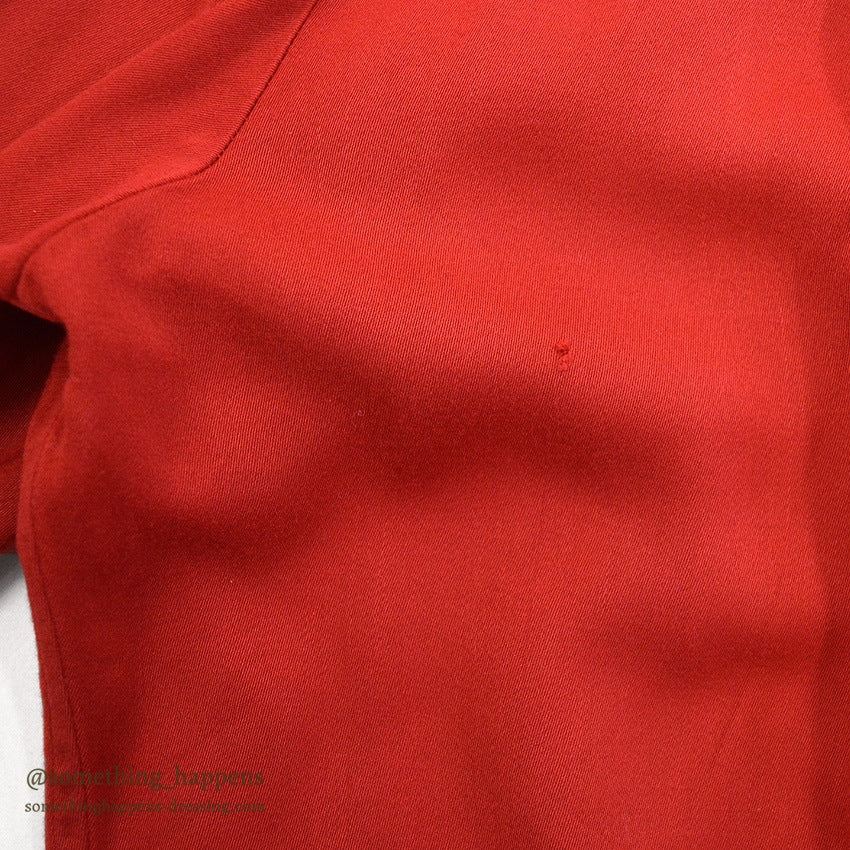 1950's TORNBERG RED RAYON GABARDINE SHIRT RARE SIZE ... XXL