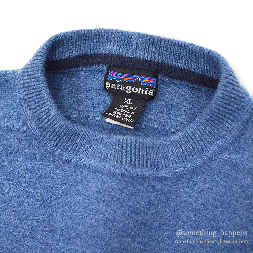PATAGONIA LIGHT BLUE WOOL CREW SWEATER  ... XL