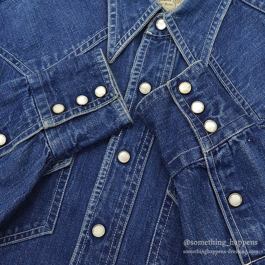 1950's DALL SMITH DENIM DENIM WESTERN SHIRT ...