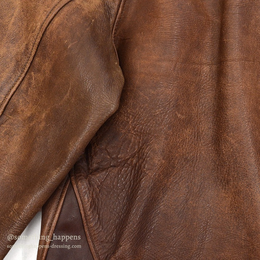 1930's HORSEHIDE BROWN LEATHER COSSACK JACKET ...