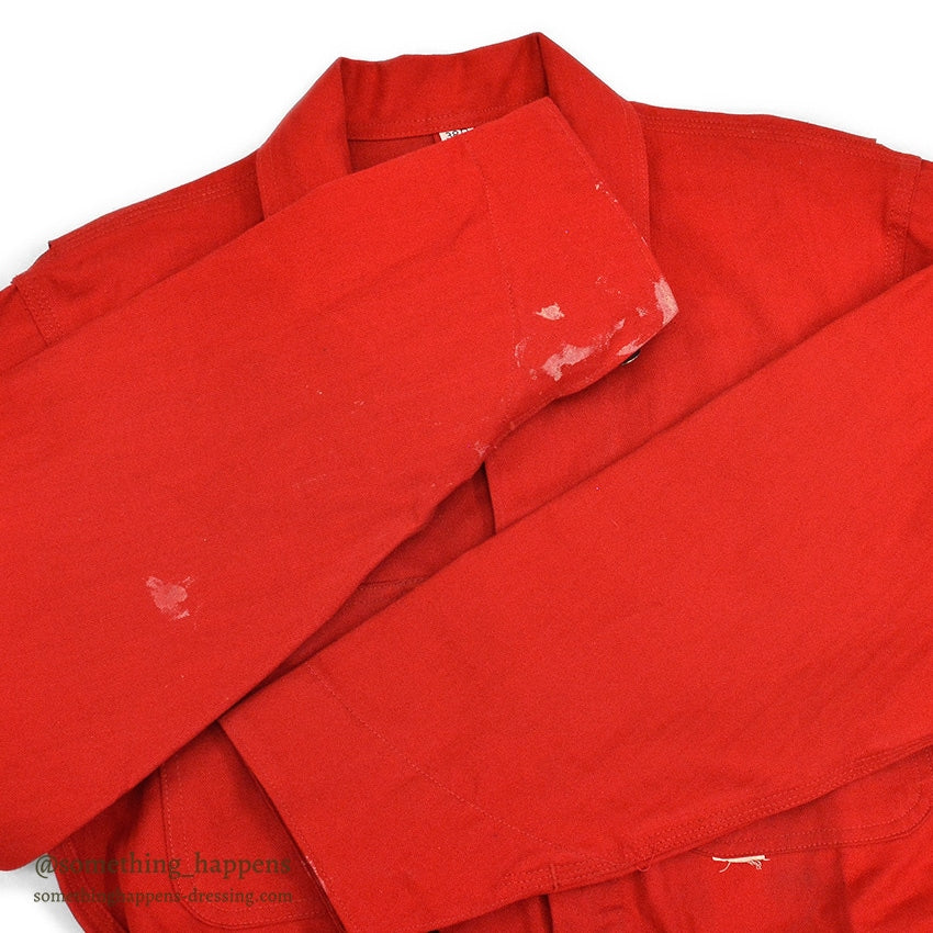 1950's HERCULES NATION-ALLS RED HBT WORK COVERALL ... 38R