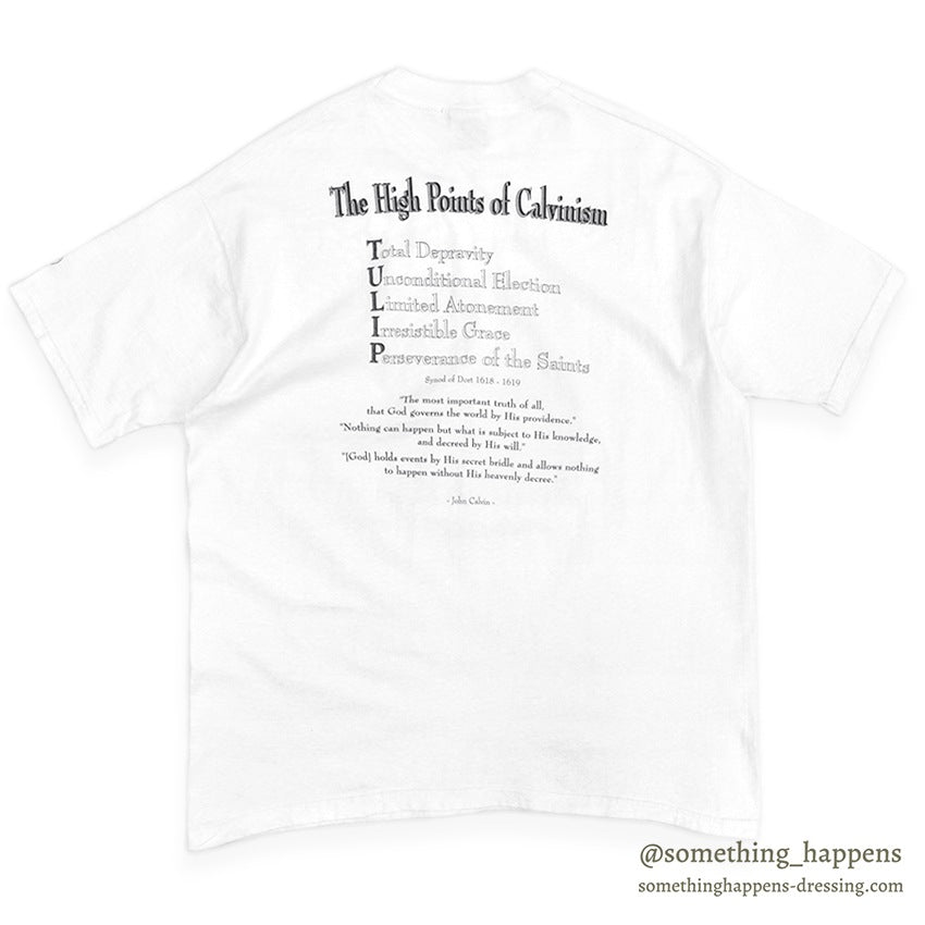 1990's~ FRUIT OF THE LOOM JOHN CALVIN PORTRAIT T-SHIRT ... XL
