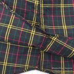 1980's OUTFITTERS IMPORTED FABLIC PLAID B/D SHIRT ... M