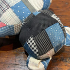 ANTIQUE CALICO PATCHWORK QUILTED TEDDY BEAR SMALL...