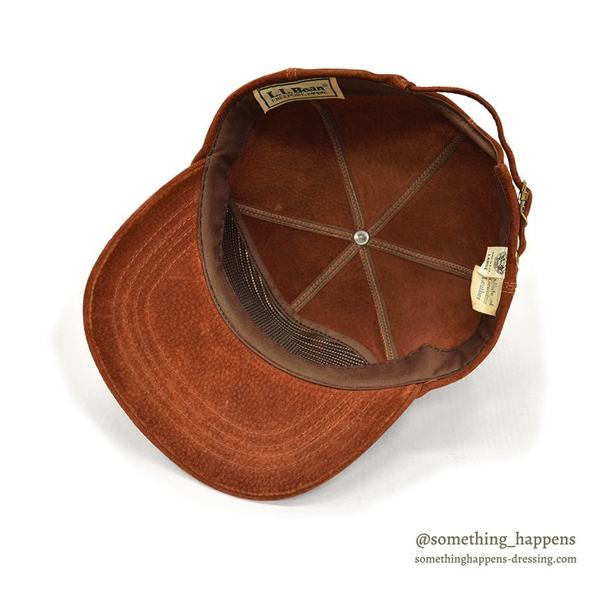 1980's LLBEAN SUEDE LEATHER CAP... LARGE