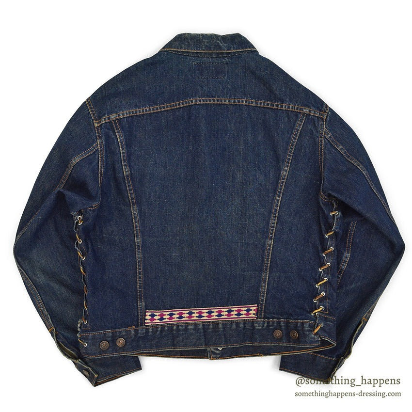 1960's LEVI'S 70505 BIG-E DENIM JACKET UNIQUE CUSTOMIZED... 46