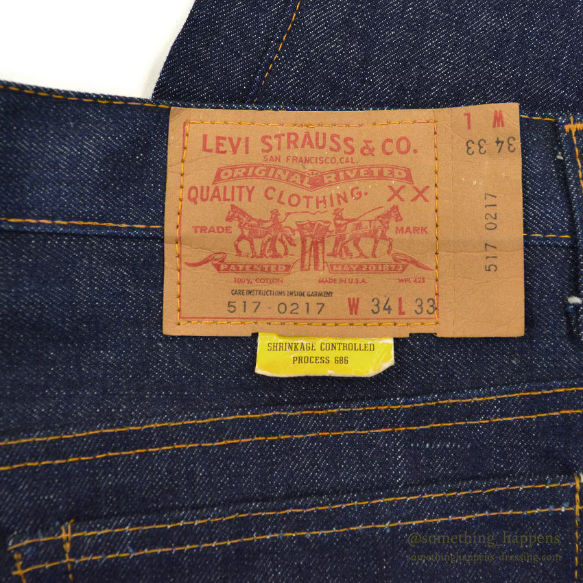 1970's LEVI'S 517 BIG-E DENIM PANTS...W34/L30