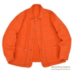 1980's~ ORANGE OVERDYED CANVAS COVERALL...