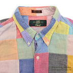 1980's ORVIS CRAZY PATCHWORK B/D SHIRT...L