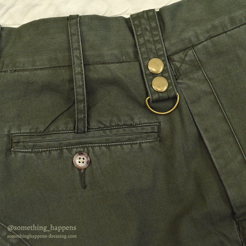1990's WILLIS & GEIGER BUSH POPLIN SHORTS OLIVE ... W34