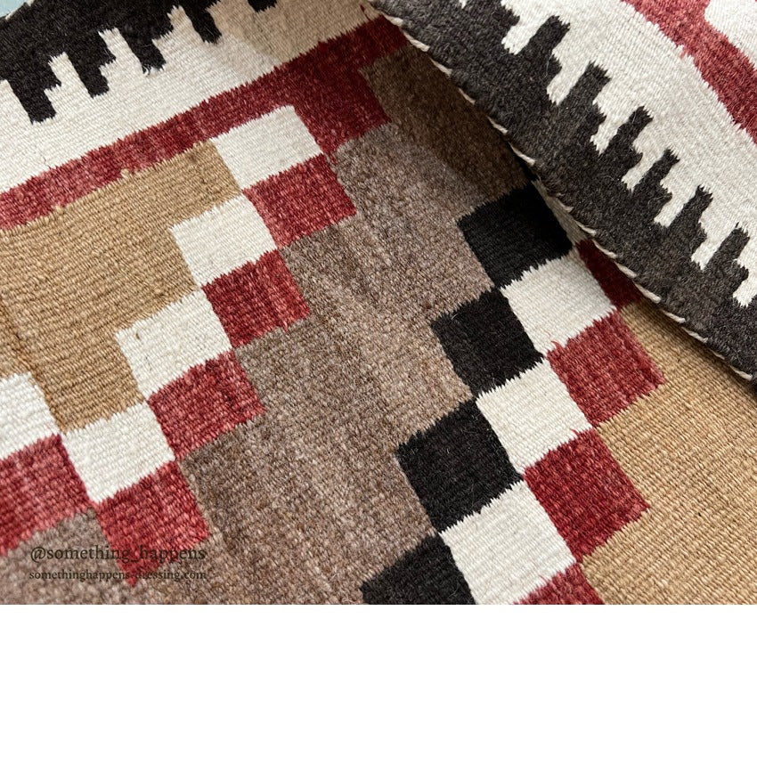 c.1940's NAVAJO RUG DOUBLE DIAMONDS PATTERN... 114cm/75cm