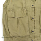 1970's~ UNUSUAL COTTON TWILL FISHING VEST...