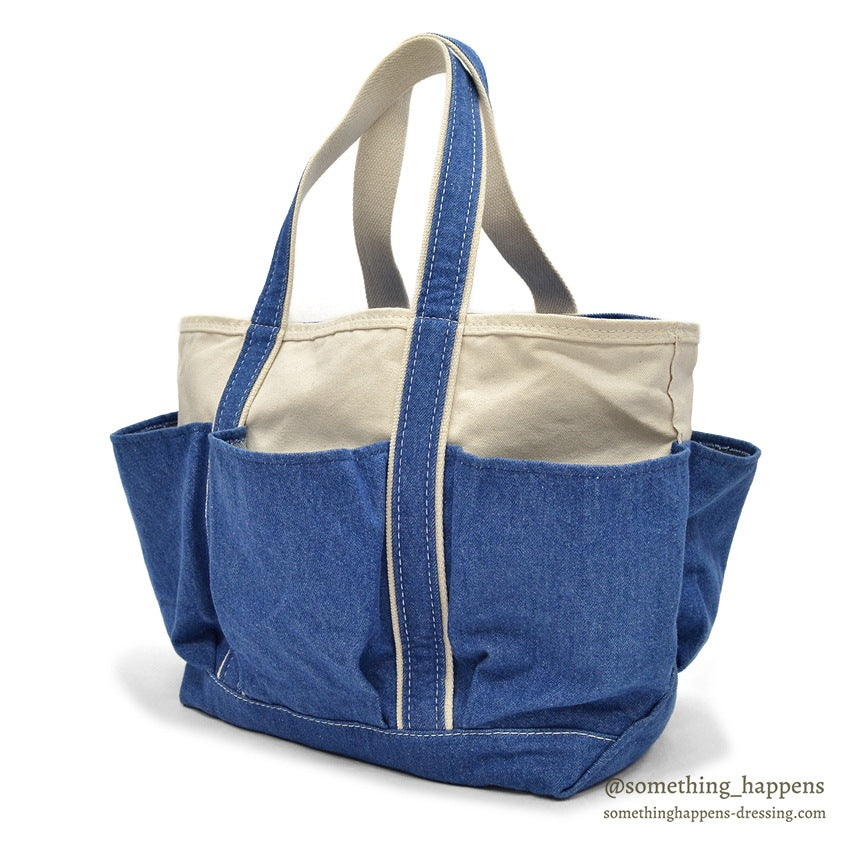 1990's~ L.L.BEAN CANVAS GARDEN TOTE DENIM ZIP TOP ...