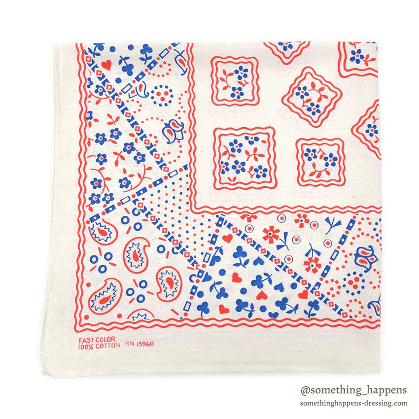 1970's OLD COOKIE PATTERN BANDANA RN13960...