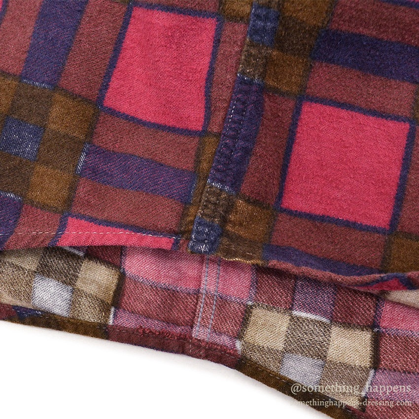 1960's BIGMAC PRINT FLANNEL SHIRT RARE COLOR... L