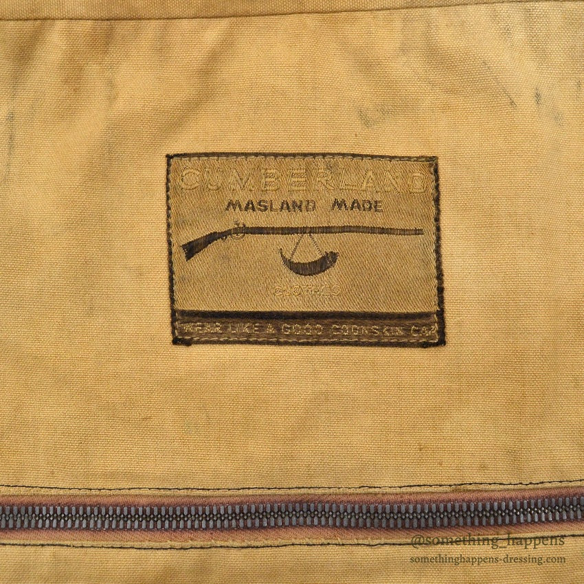 1940's~ CUMBERLAND MASLAND MADE CANVAS GAME BAG