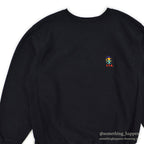 1990's CHAMPION REVERSE WEAVE SWEAT SHIRT BLACK 3 COLOR EYES LOGO ... L