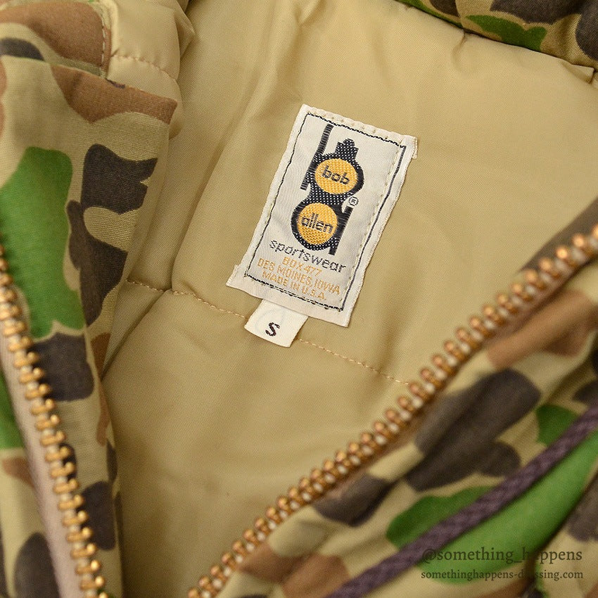 ~1970's DEADSTOCK BOB ALLEN DUCK HUNTER CAMO COAT ... S