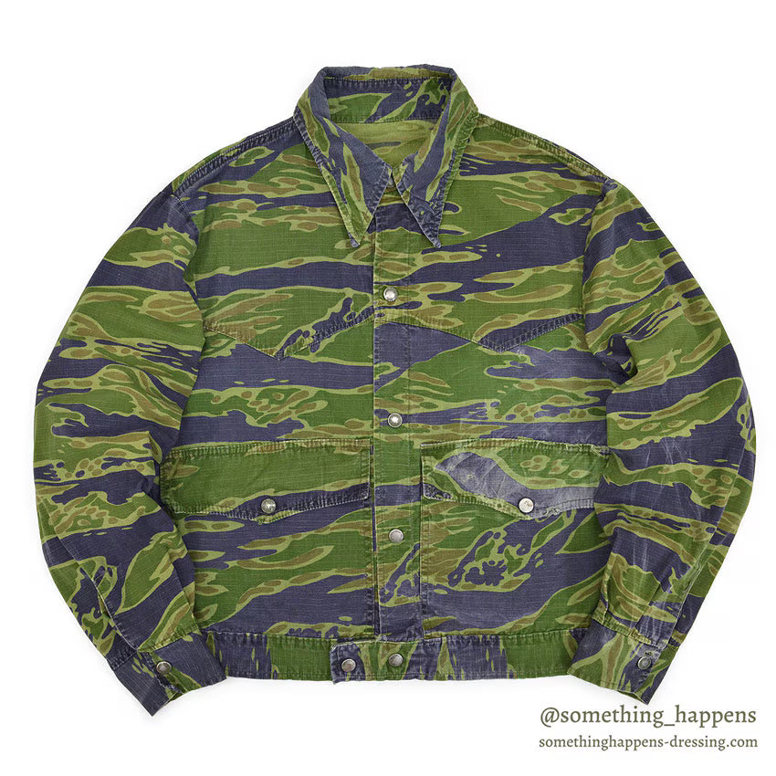 1970's UNKNOWN CIVILIAN TIGER STRIPE JACKET...