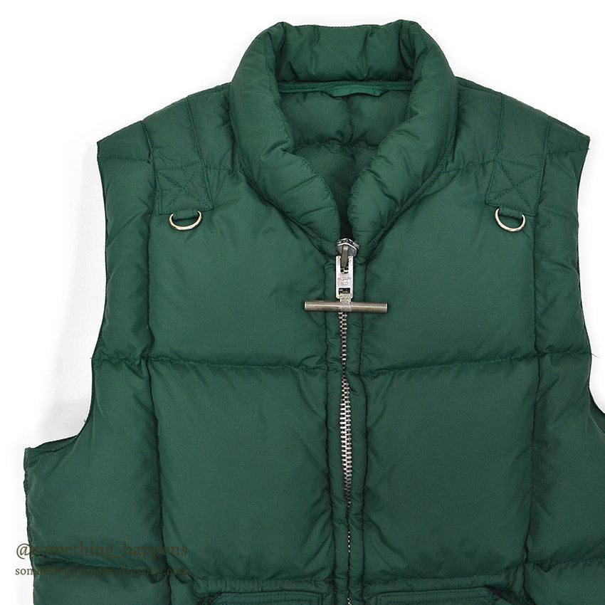 1970's MIGHTY-MAC NORSAC PRIME GOOSE DOWN VEST / GREEN ... M