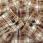1950's OLD COTTON PRINT FLANNEL SHIRT...