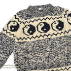 1990's OLD YIN YANG WOOL SWEATER...L