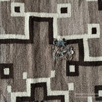 c.1920's JBMOORE WHIRLING LOGS CRYSTAL NAVAJO RUG... 113cm/106cm