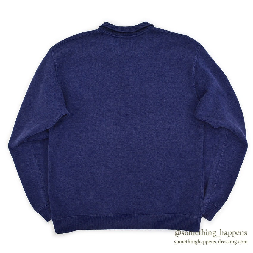 1980's PATAGONIA HEAVY WEIGHT COTTON POLO SWEATER...M