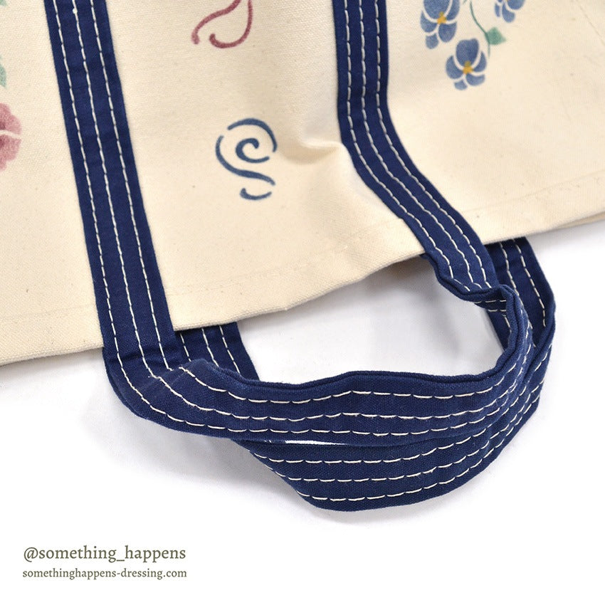 1990's DEADSTOCK JOSEPHSON BAG & CANVAS TOTE / FLOWER PAINTING...