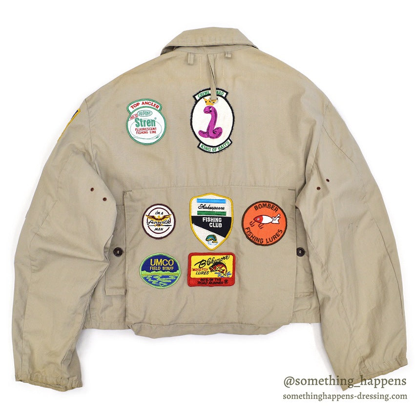 1960's~ HUDSON BAY HERTER'S BASS ANGLER COLLECTIBLE PATCHED JACKET ...