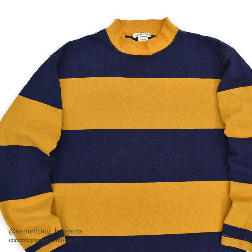 1980's~ ST JOHN'S BAY WIDE STRIPED L/S TEE ... M