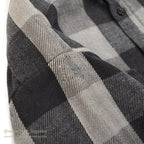 ~1980's FIVE BROTHER HEAVY FLANNEL SHIRT BLACK/GRAY ... XL