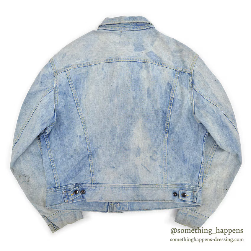 1970's Lee 101-J DENIM JACKET / BLEACHED... 46