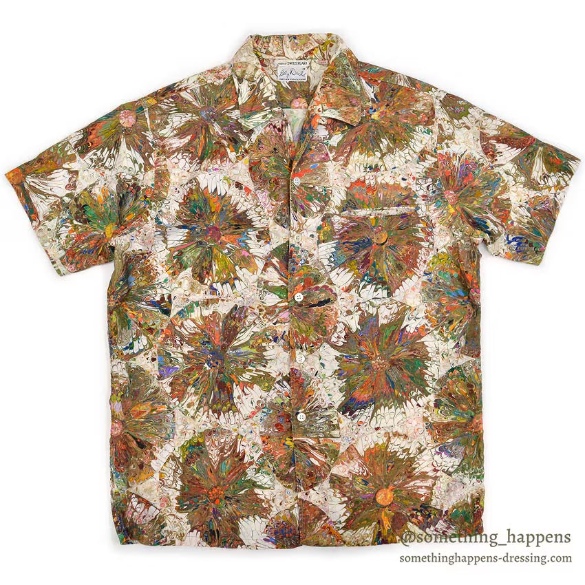 1960's LILLY DACHE PAINT SPLATTER PRINT S/S SHIRT ... M