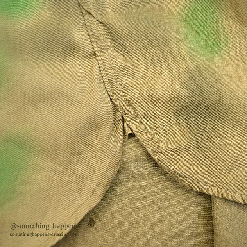 1960's DUBBLE WARE HAND PAINT CAMO SHIRT ... 16 1/2