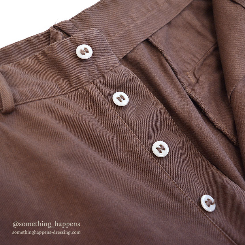 1960's OLD OVERDYED COTTON WORK PANTS... W32/L31