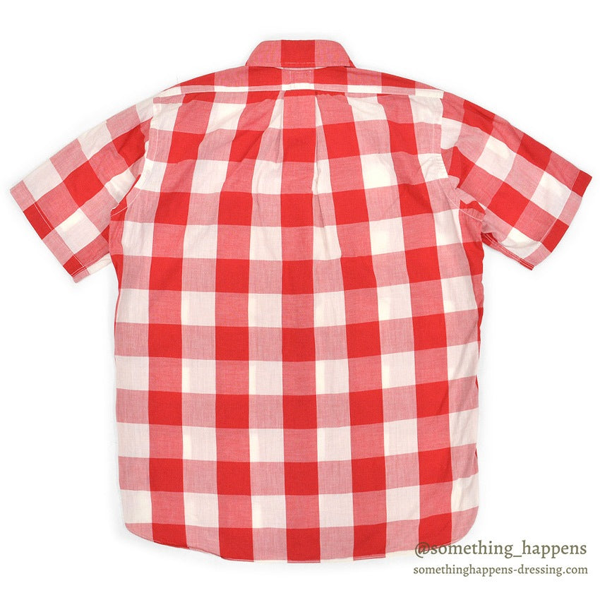 1960's GENE RONALD BLOCK PLAID B/D SHIRT ... M