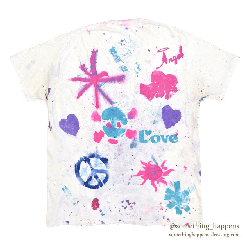 1990's JOCKEY ABSTRACT PAINT & PEACE , HONEY SKULL T-SHIRT ... XL