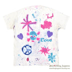 1990's JOCKEY ABSTRACT PAINT & PEACE , HONEY SKULL T-SHIRT ... XL
