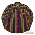 1950's GLENGARIFF BLACK & STRIPES WESTERN SHIRT...