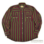 1950's GLENGARIFF BLACK & STRIPES WESTERN SHIRT...