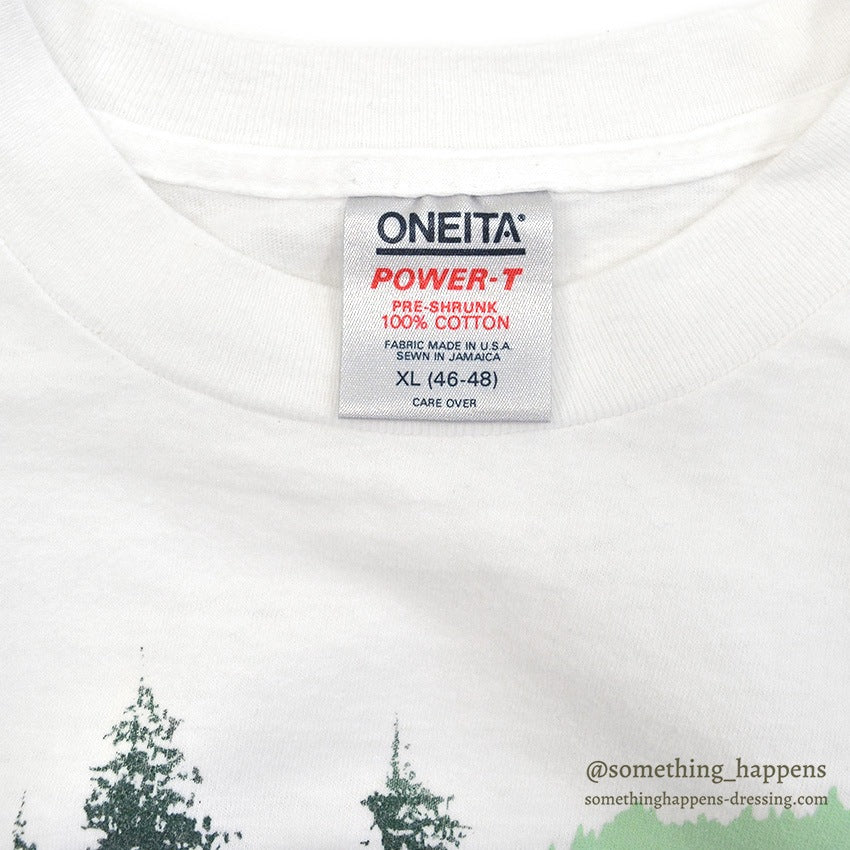 1990's ONEITA COAST REDWOODS FOREST PRINT T-SHIRT... XL