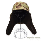 1980's ORVIS DUCK HUNTER CAMO GORE-TEX CAP WITH EAR FLAPS ... L/XL