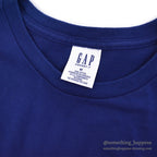 1990's~ GAP BACK PRINT POCKET T-SHIRT / BLUE ... M
