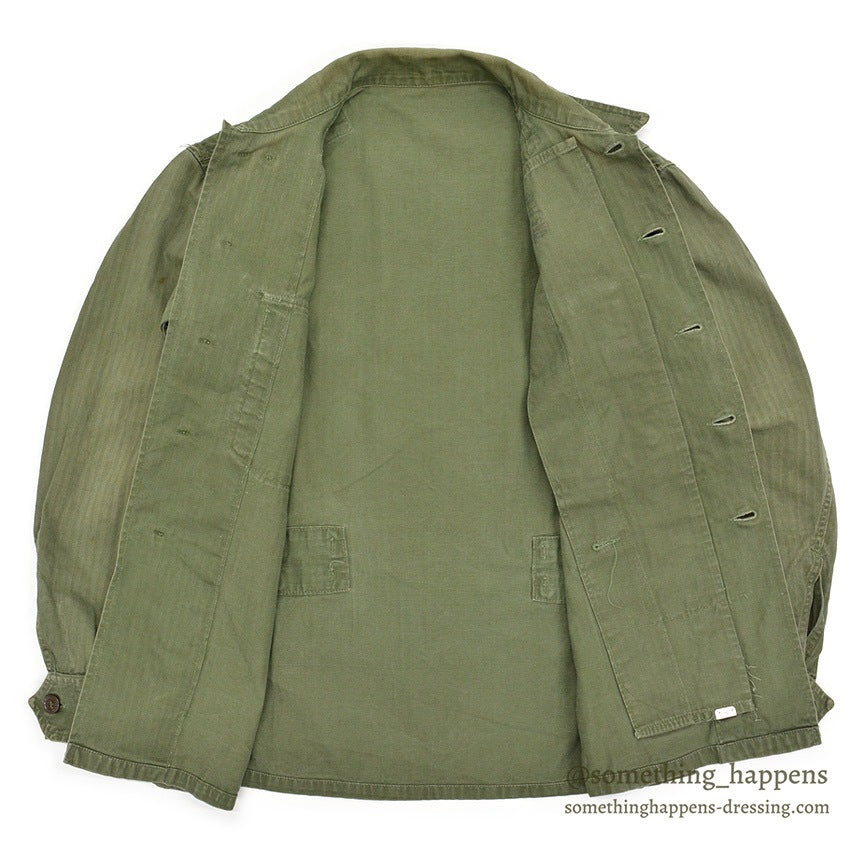 1940's BRITISH ARMY WW2 WAR AID HBT JACKET / US MADE...